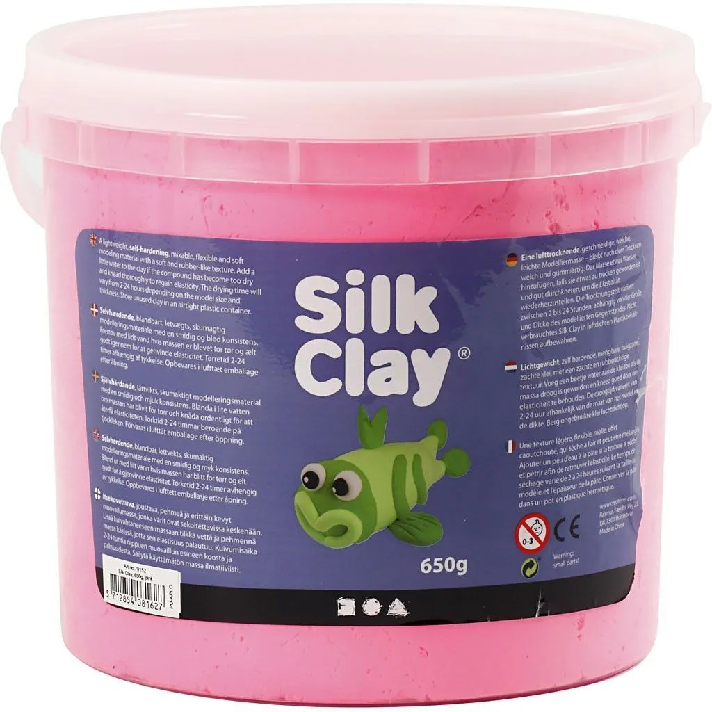 Pink Colour Pliable Lightweight Modelling Compound With Plastic Bucket 650 g