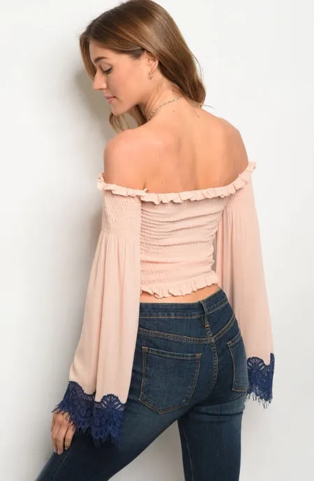 Pink Off the Shoulder Top