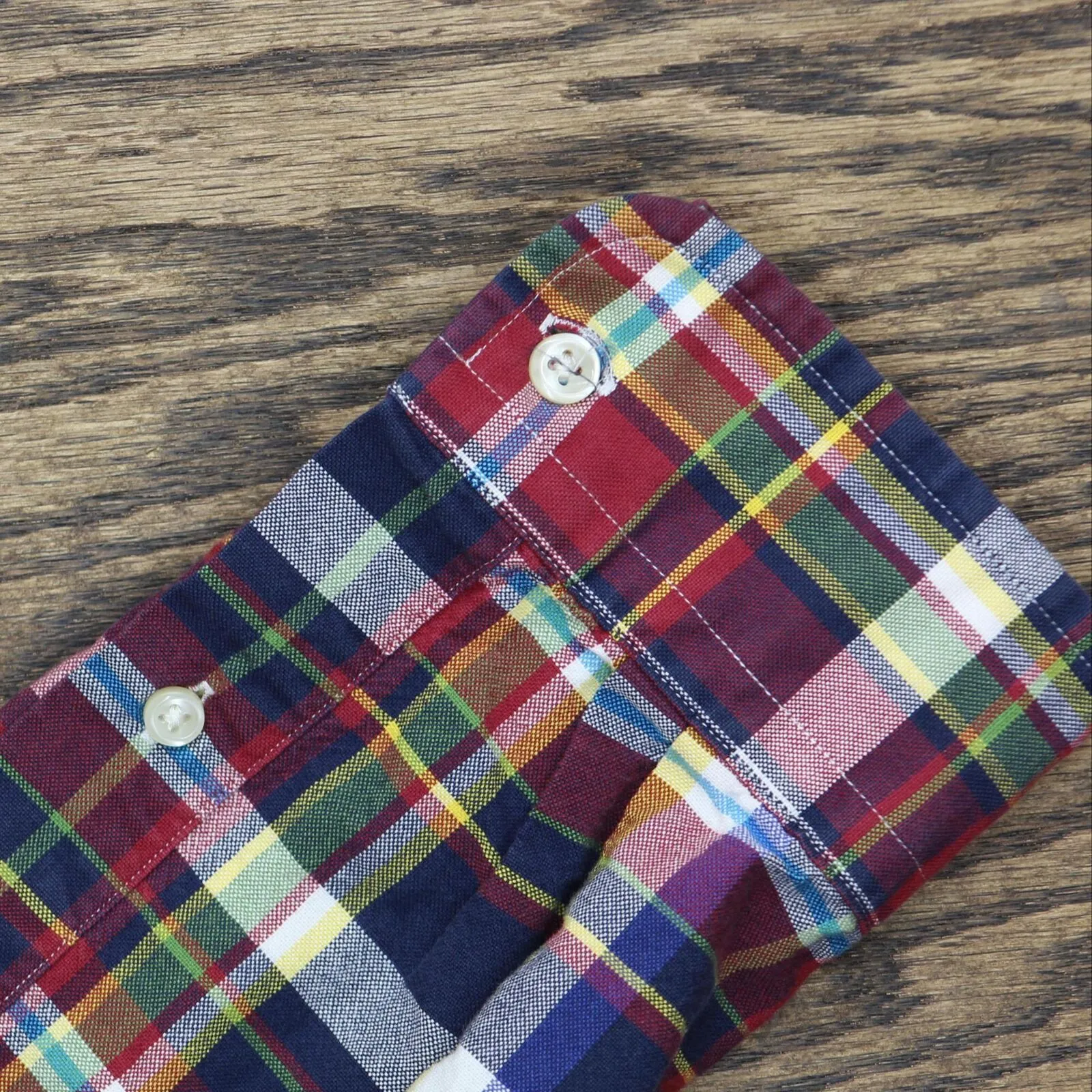 Polo Ralph Lauren Mens Classic Fit Button Up Down Shirt Red Plaid Multi M
