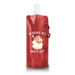 Portable Clear Water Bottle (Red) - Where my Ho's At?
