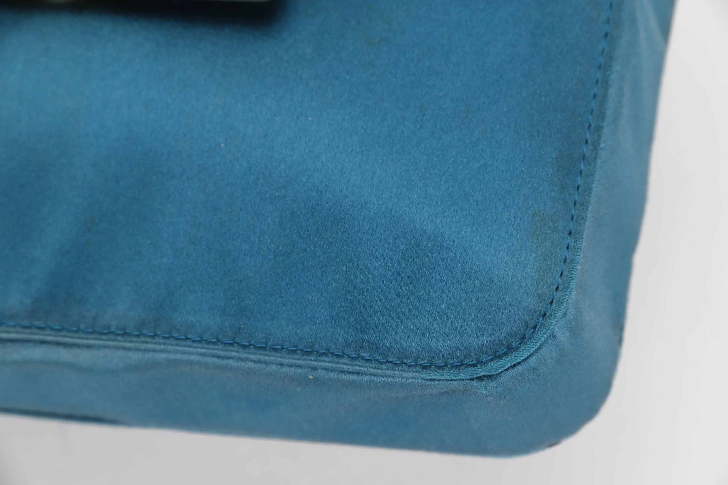 PRADA BP0180 CLUTCH TURQUOISE RASO STONES, WITH CARD & DUST COVER