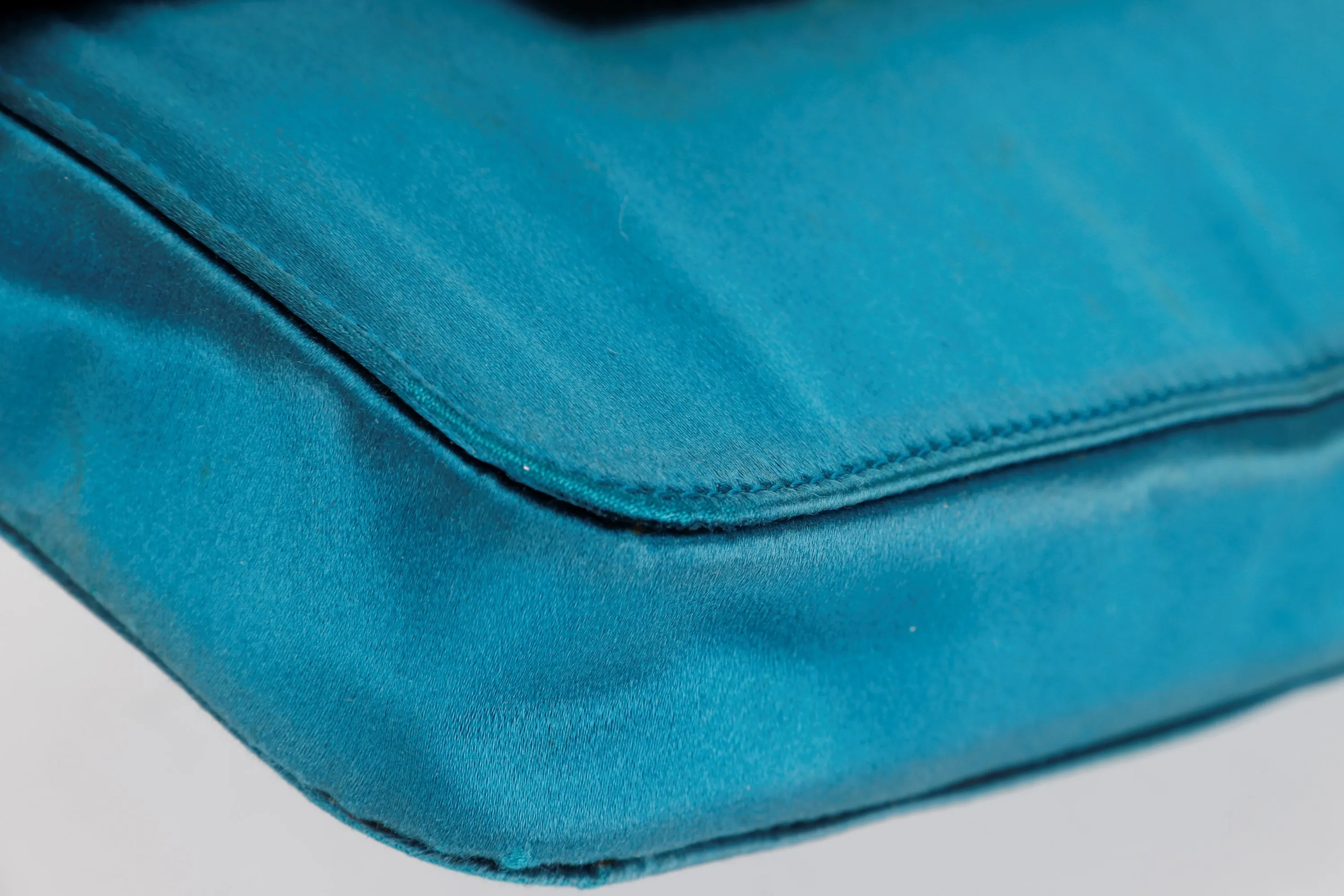 PRADA BP0180 CLUTCH TURQUOISE RASO STONES, WITH CARD & DUST COVER
