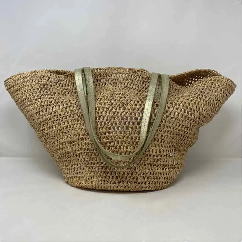 Pre-Owned Flora Bella Tan Straw Handbag
