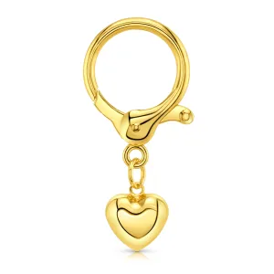 PUFFY HEART BAG CHARM, GOLD