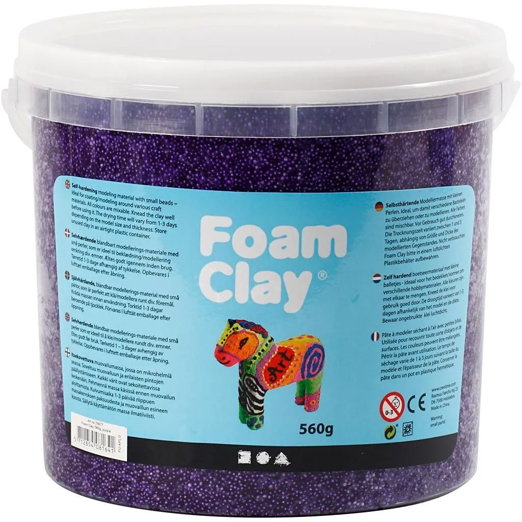 Purple Colour Modelling Material Small Beads With Plastic Bucket 560 g
