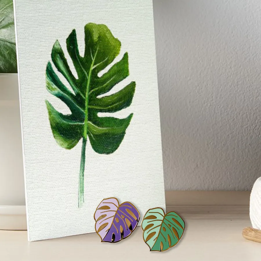 "Green Monstera Leaf" Lapel Pin