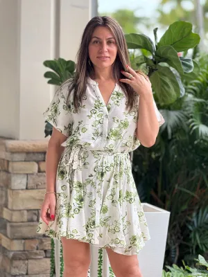 "Lily" Short Sleeve Button Up Mini Dress