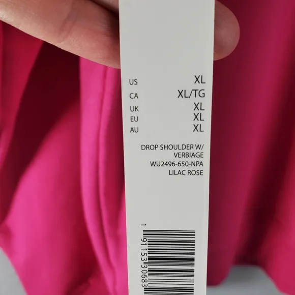 Rae Dunn Weekend pink sweater, XL