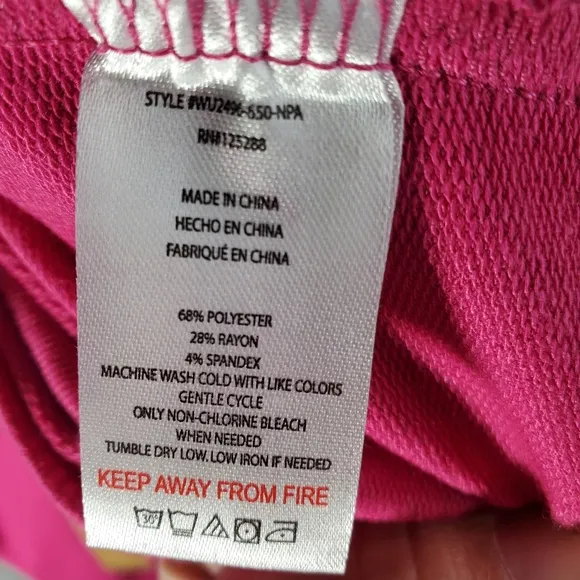 Rae Dunn Weekend pink sweater, XL