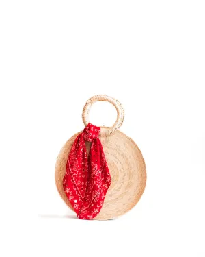 Rattan Circle Straw Bag - natural