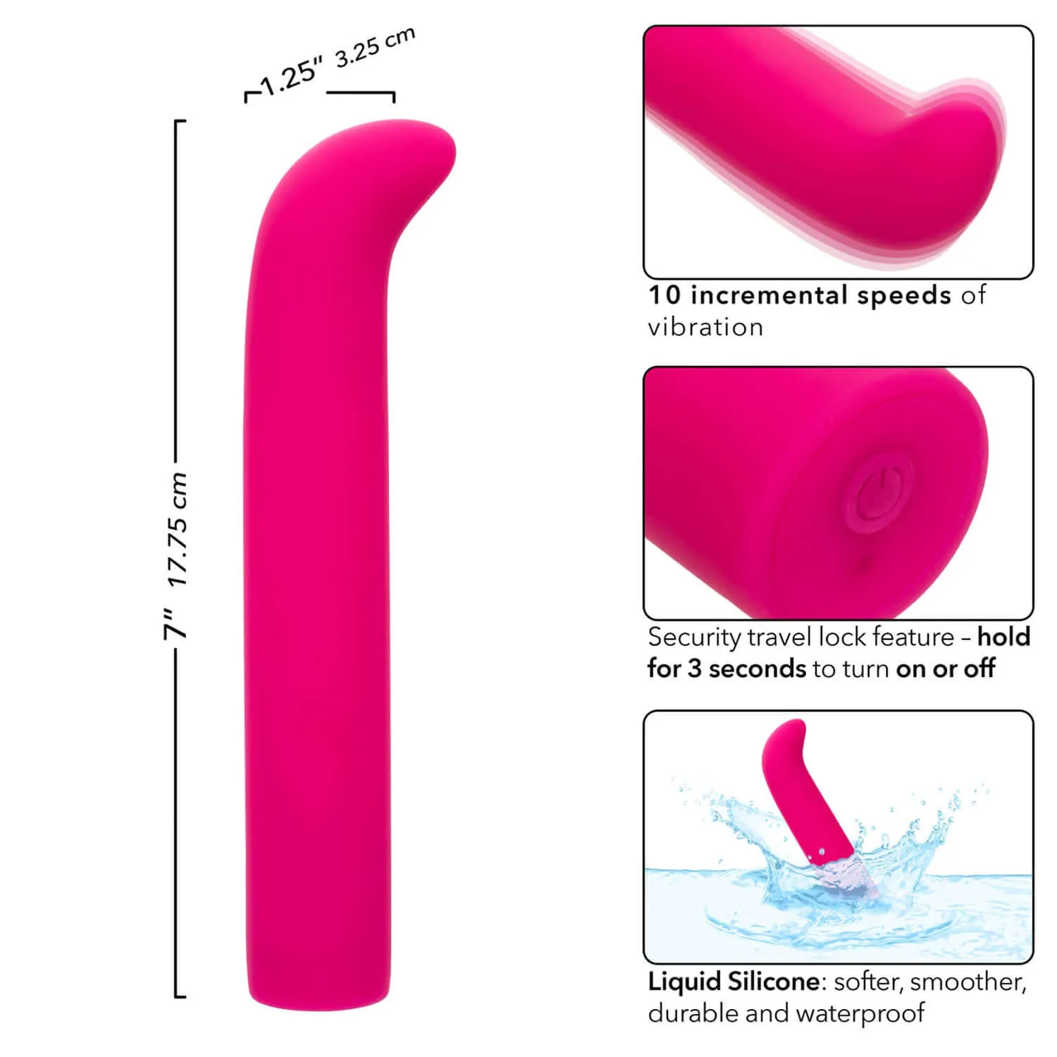 Rechargeable Classic Chic  Standard G-spot Vibrator - Pink