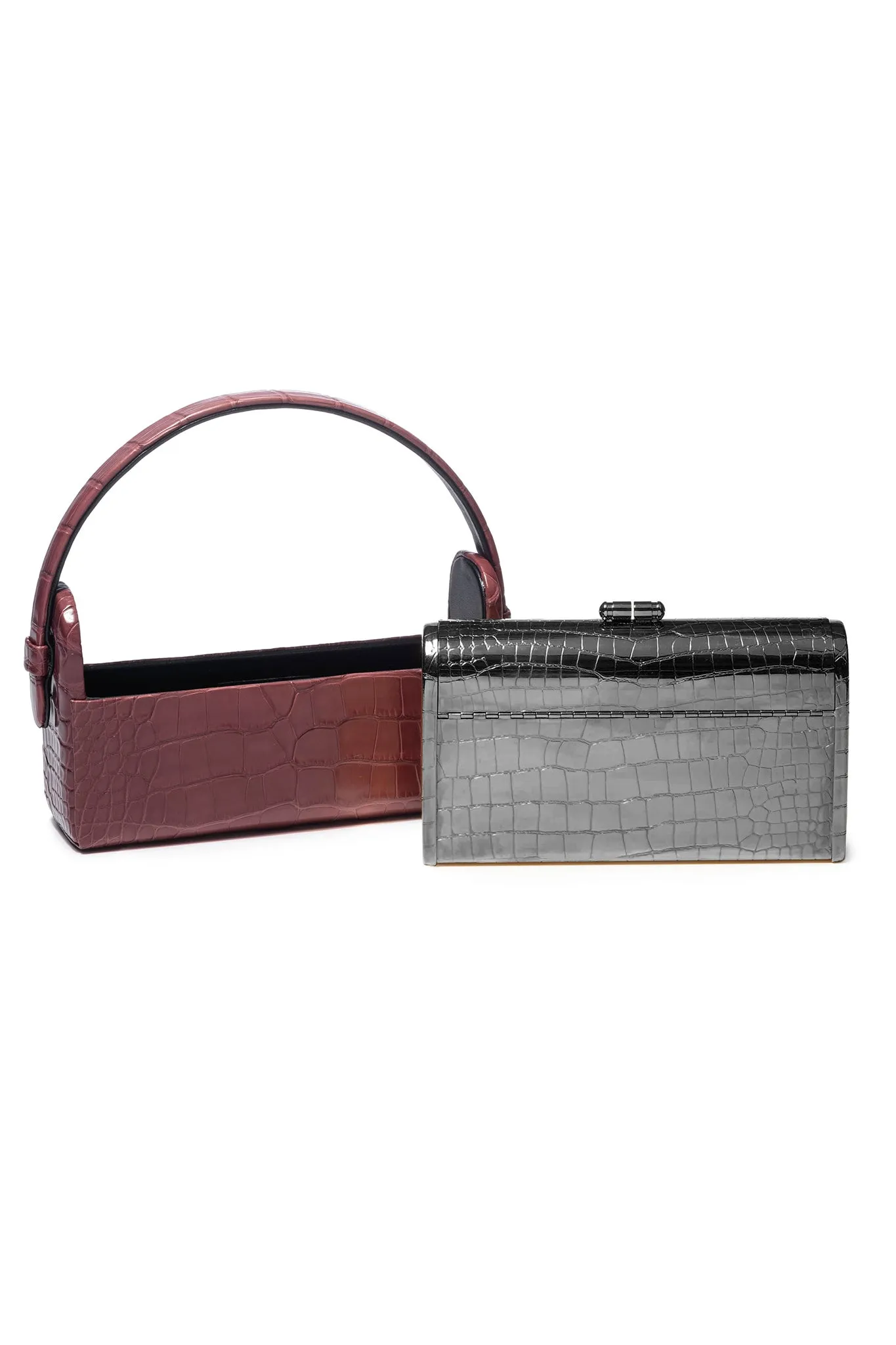 Regine Case in Merlot Shiny Alligator