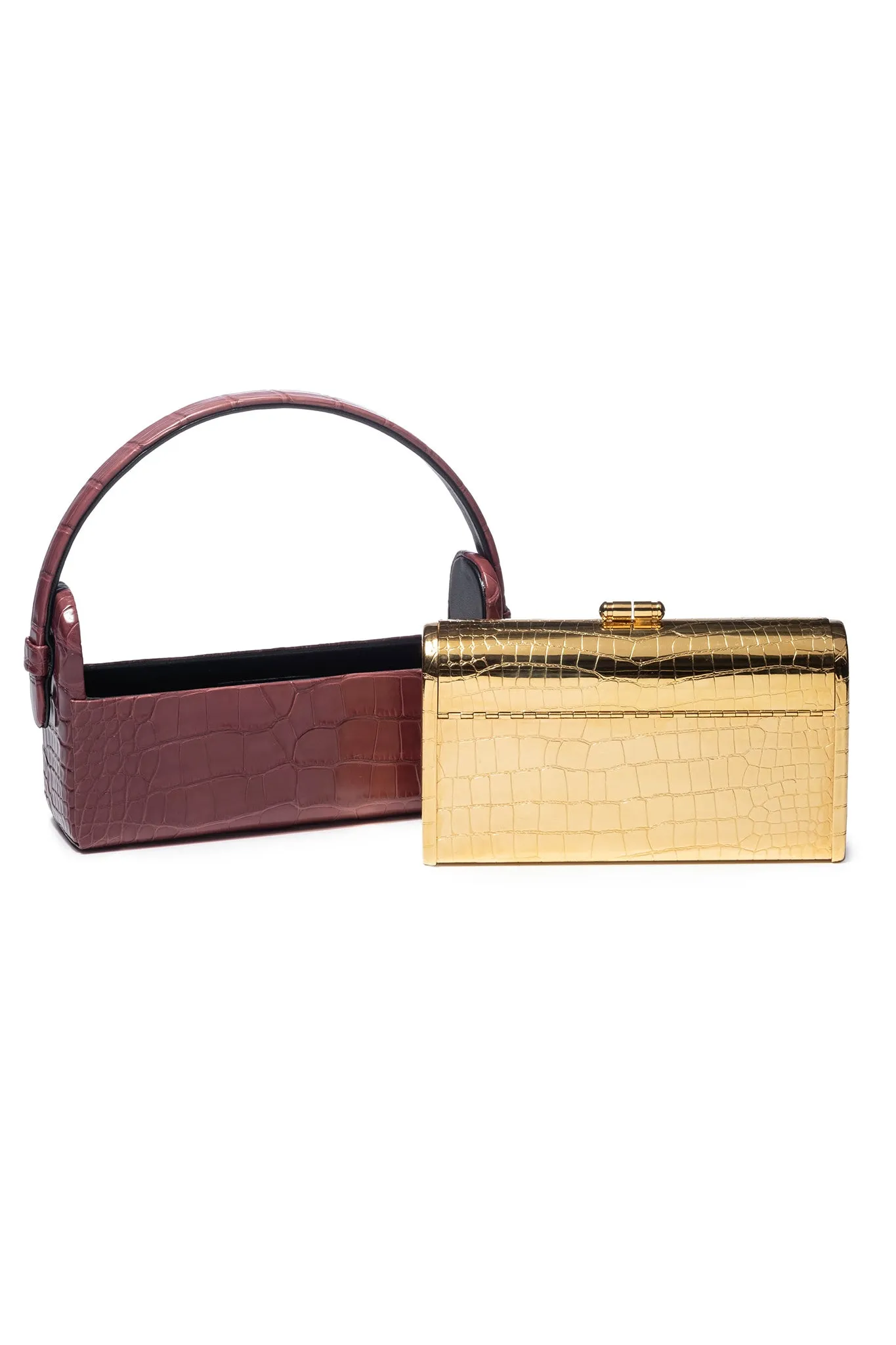 Regine Case in Merlot Shiny Alligator