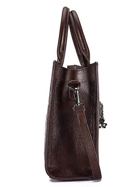 Retro Embossed Hand Rubbed Patchwork Fashion Handbag