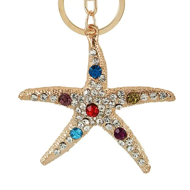 Rhinestone Crystal Elephant Keychain