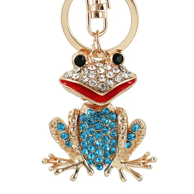 Rhinestone Crystal Elephant Keychain