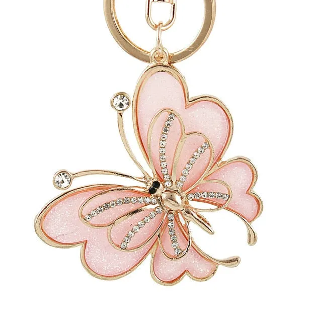 Rhinestone Crystal Elephant Keychain