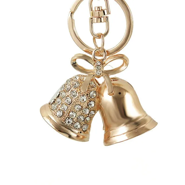 Rhinestone Crystal Elephant Keychain