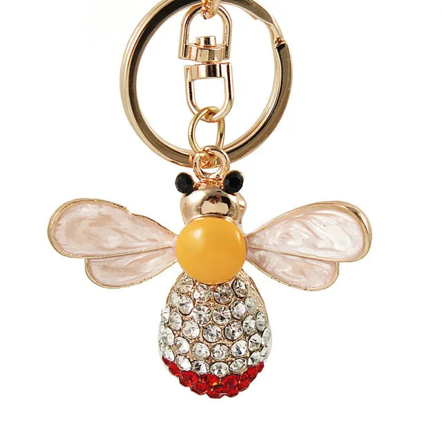 Rhinestone Crystal Elephant Keychain