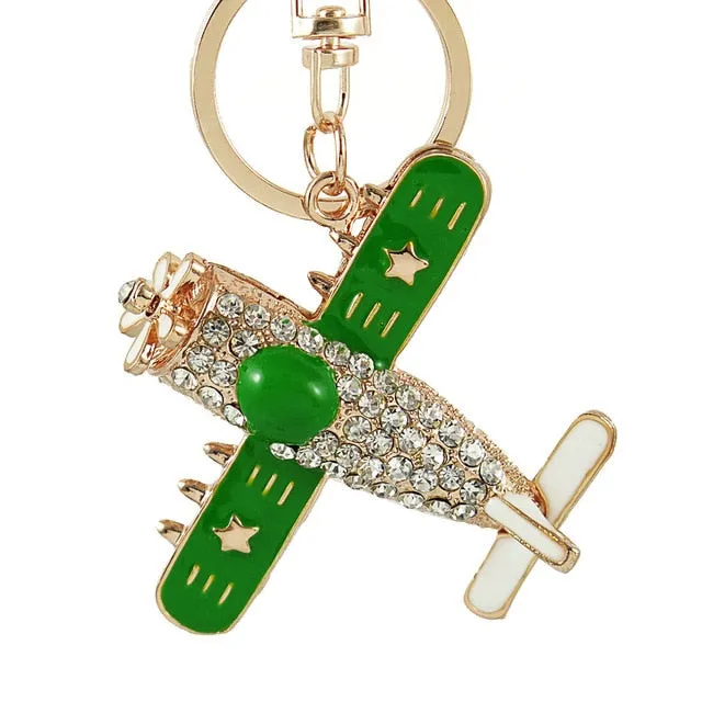 Rhinestone Crystal Elephant Keychain