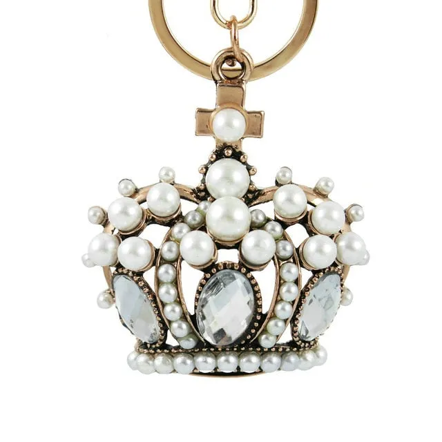 Rhinestone Crystal Elephant Keychain