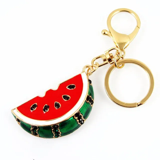 Rhinestone Crystal Elephant Keychain