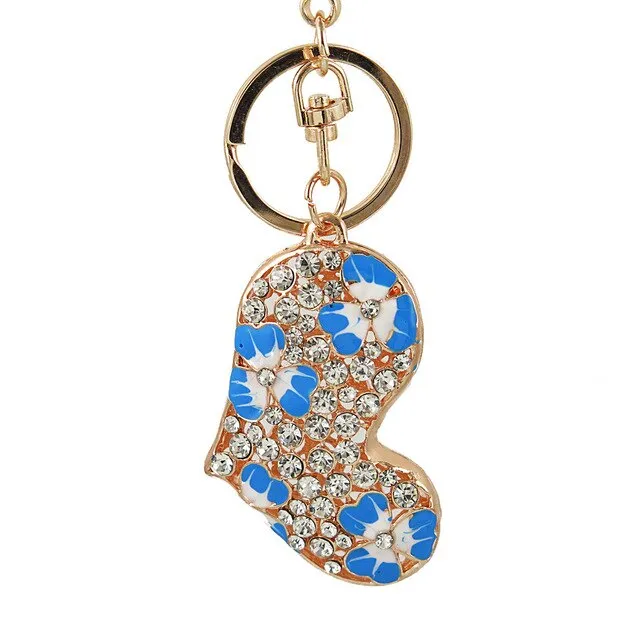 Rhinestone Crystal Elephant Keychain