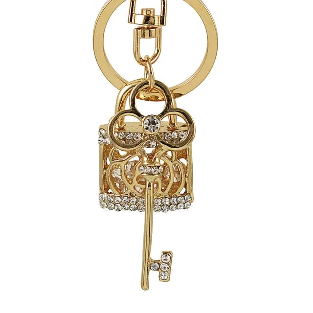 Rhinestone Crystal Elephant Keychain