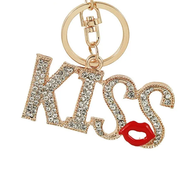 Rhinestone Crystal Elephant Keychain
