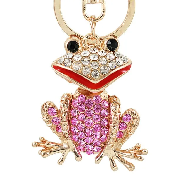 Rhinestone Crystal Elephant Keychain