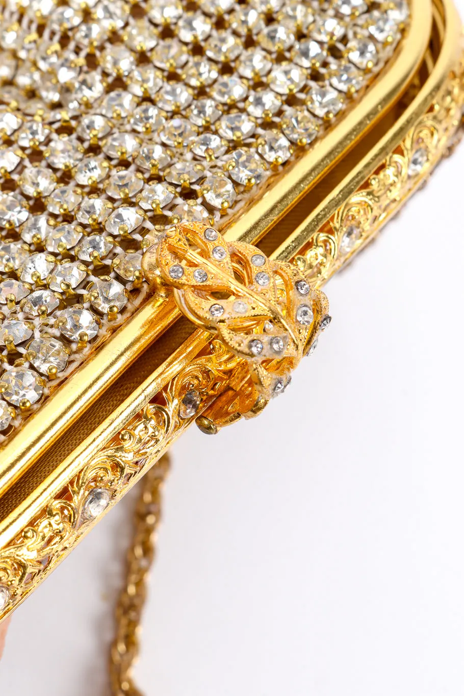 Rhinestone Mesh Clutch Bag