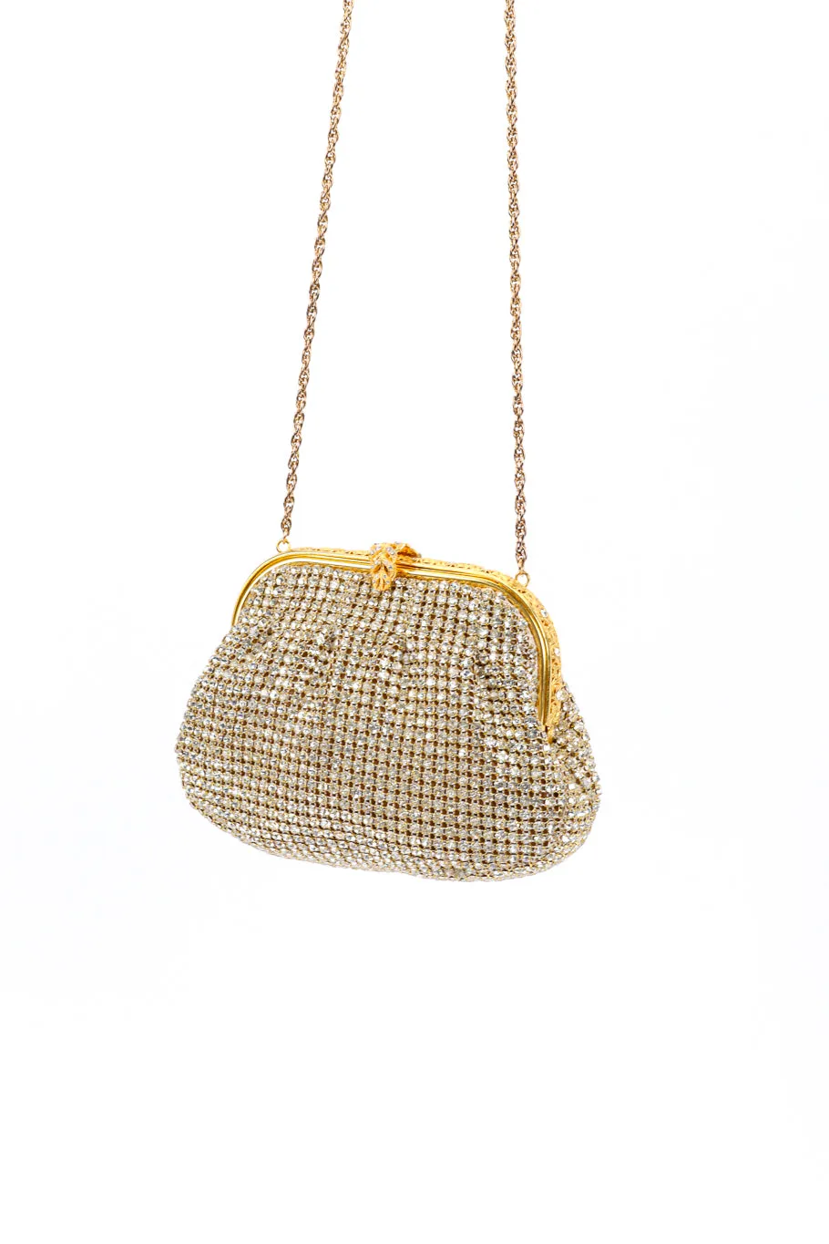 Rhinestone Mesh Clutch Bag