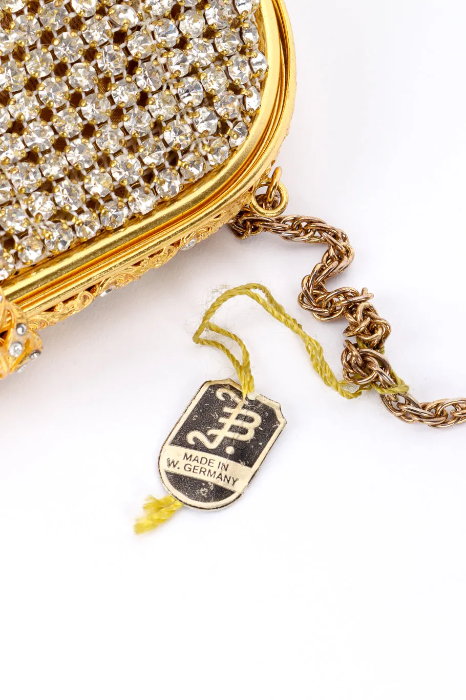 Rhinestone Mesh Clutch Bag
