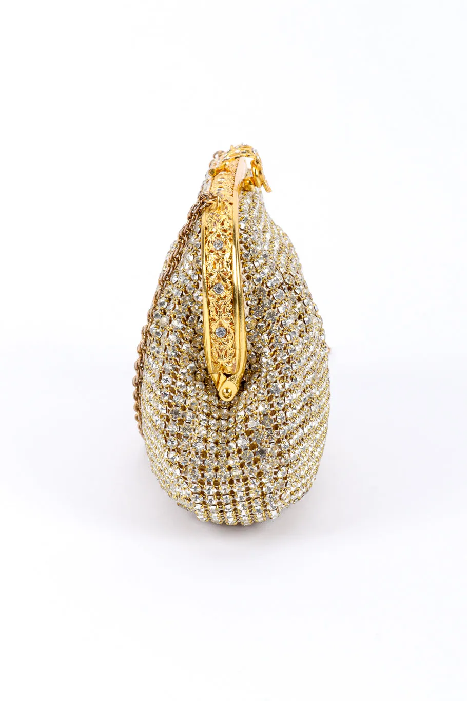 Rhinestone Mesh Clutch Bag