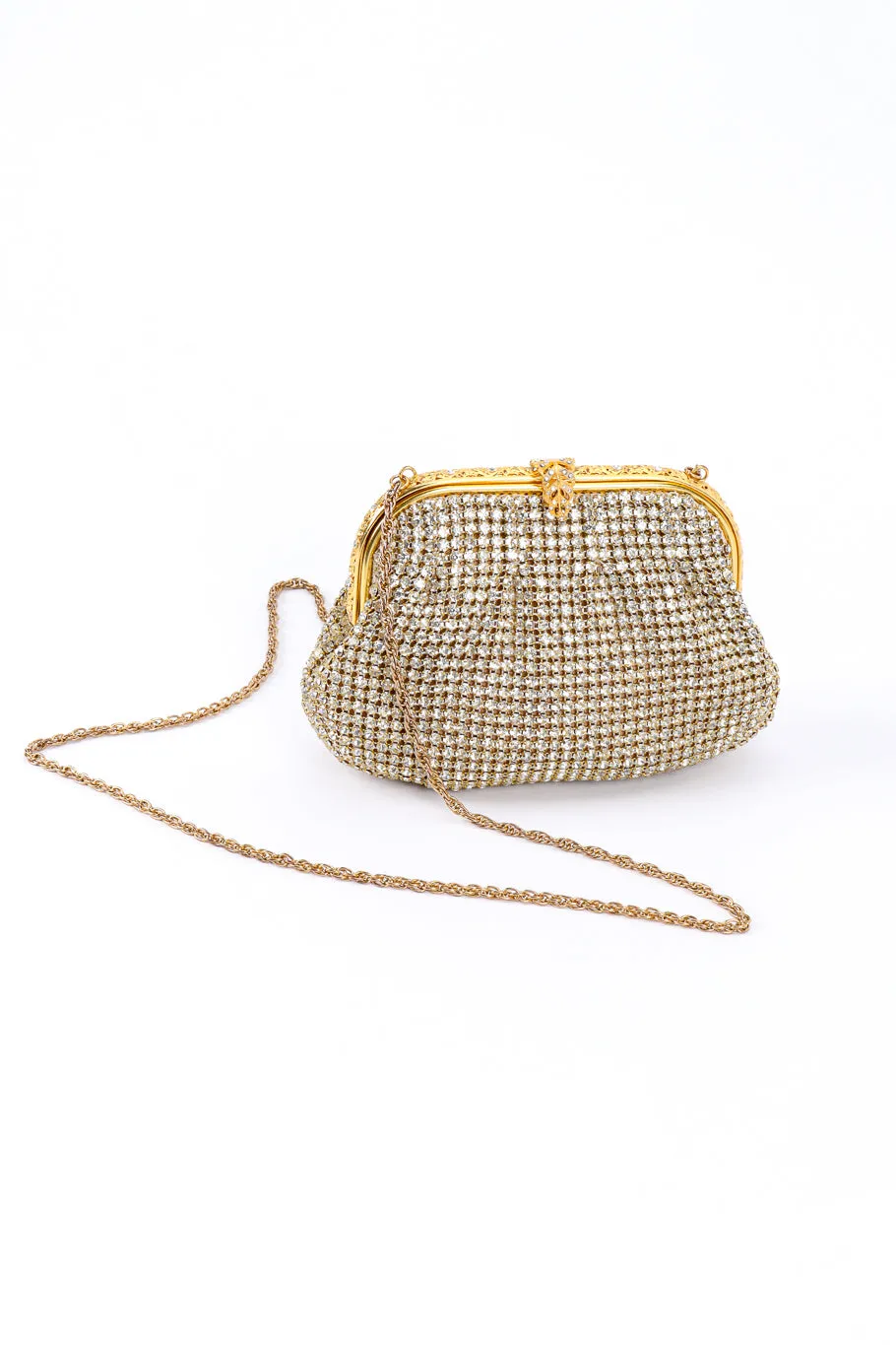Rhinestone Mesh Clutch Bag