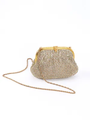 Rhinestone Mesh Clutch Bag