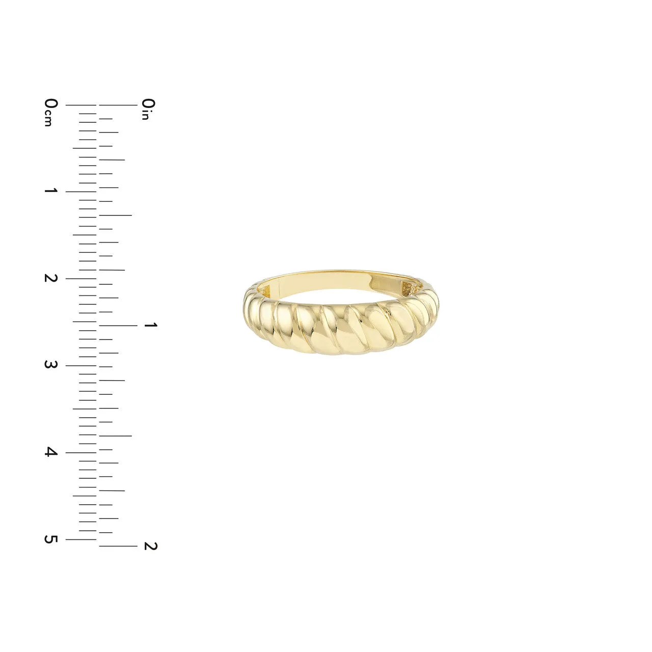 Ribbed Polished Ring