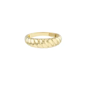 Ribbed Polished Ring