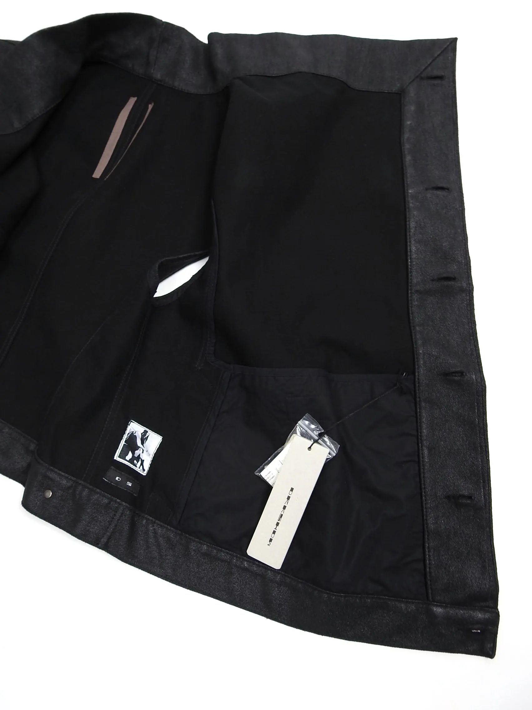 Rick Owens DRKSHDW Black Exploder Sleeveless Jacket Large
