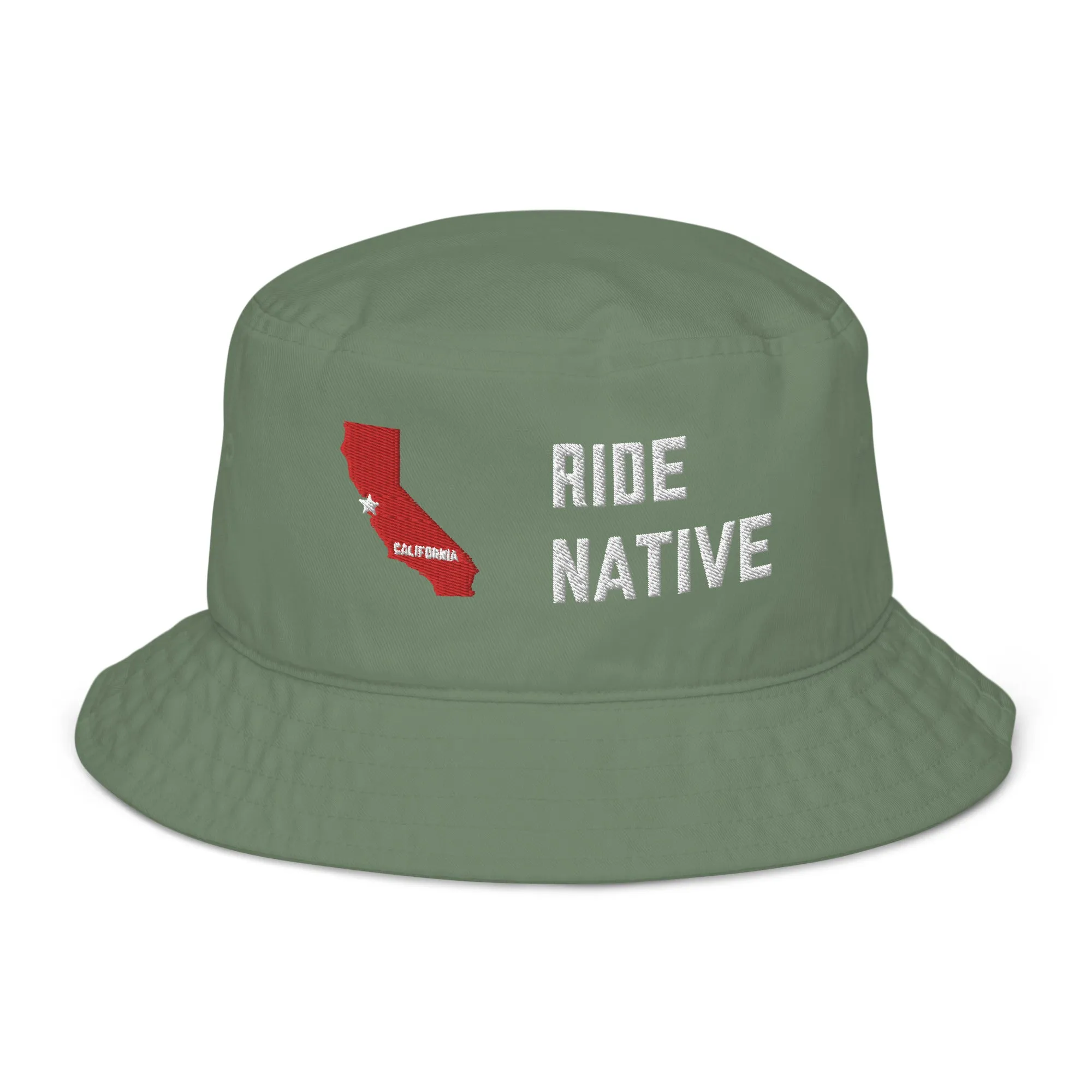 'Ride Native' Organic bucket hat
