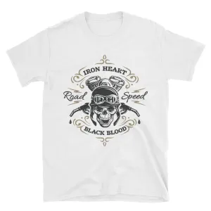 Road Speed Biker T Shirt White Motorcycle Bike T Shirt for Men