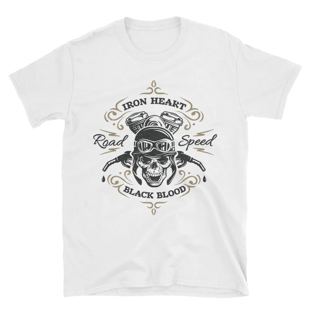 Road Speed Biker T Shirt White Motorcycle Bike T Shirt for Men