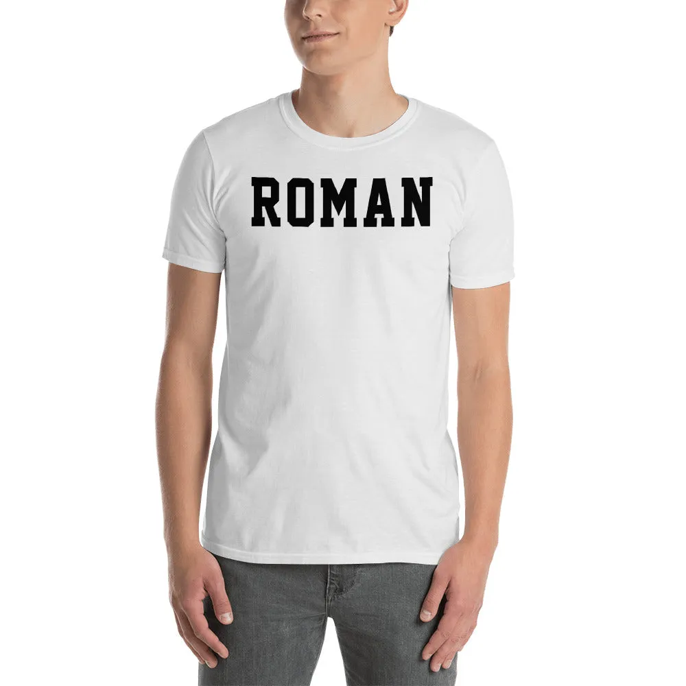Roman T Shirt Custom Made Personalized Roman Name Print T Shirt Black Cotton Tee Shirt