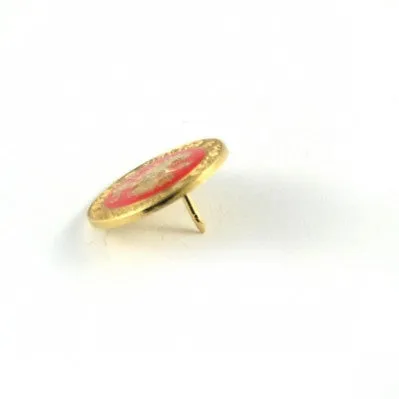 Round Polish Eagle with Gold Toned Accents Lapel Pin
