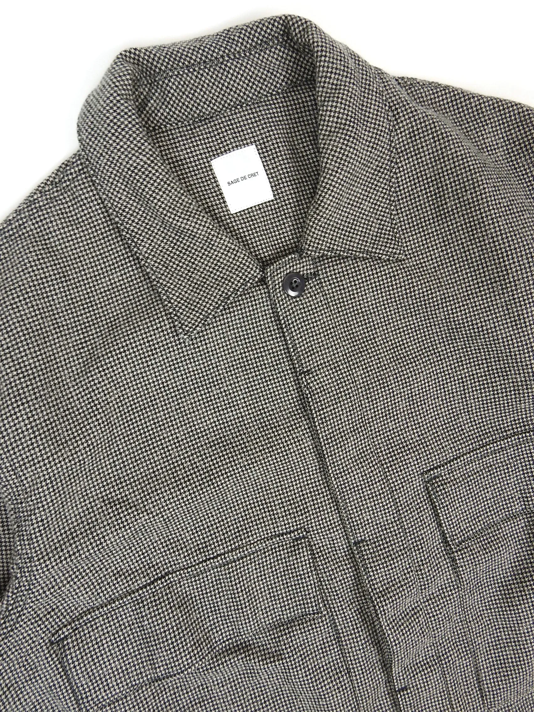 Sage De Cret Wool Overshirt Size Large