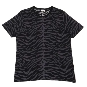 Saint Laurent Animal Print Tee Purple/Black Size Large