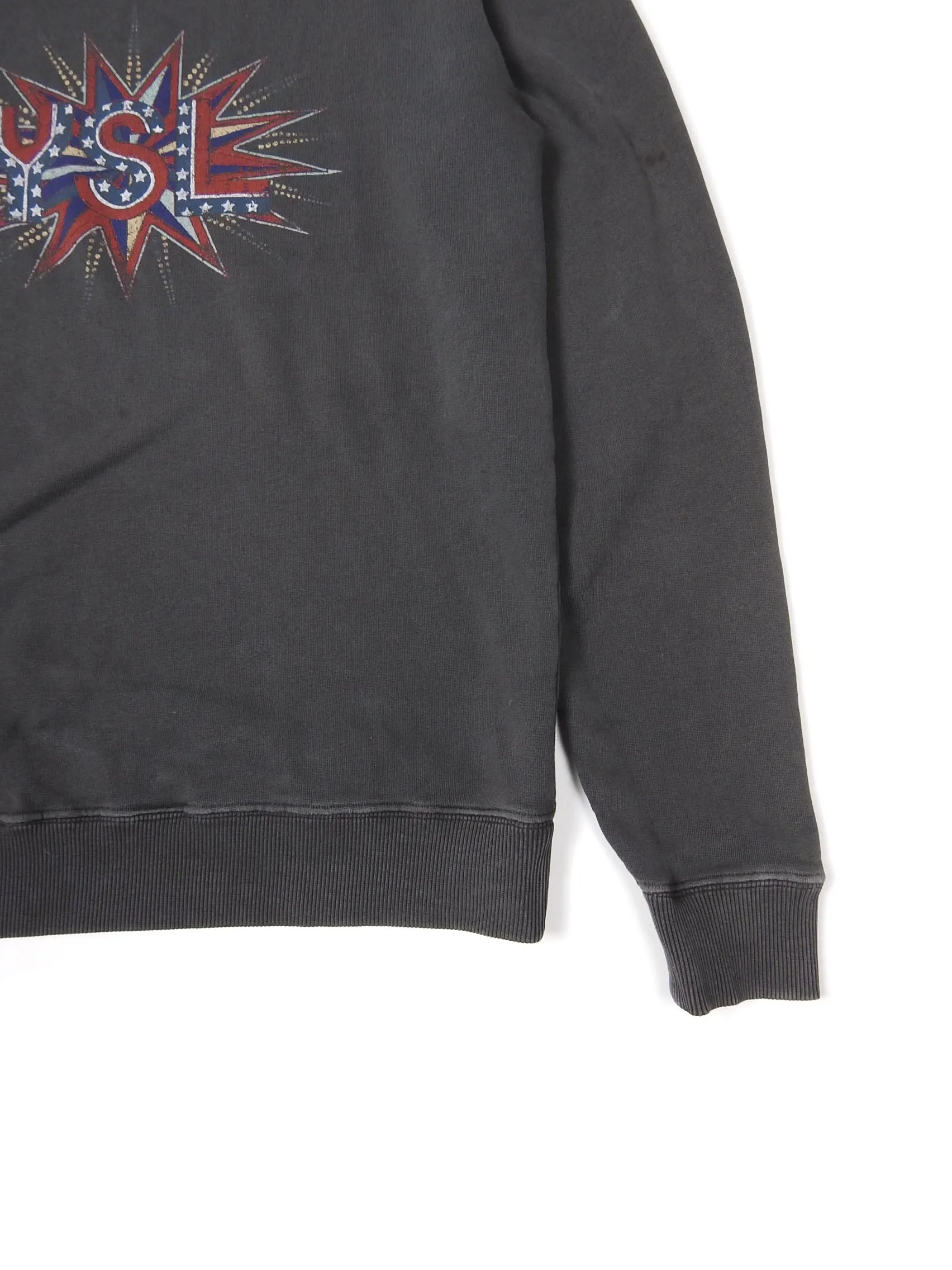 Saint Laurent Charcoal Graphic Crewneck Sweater Size Large
