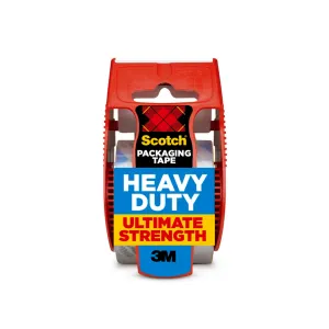 Scotch Heavy Duty Shipping Tape and Moving Packing Tape, Clear, Packing and Moving Supplies, 1.88 in. x 27.7 yd., 1 Tape Roll with Dispenser