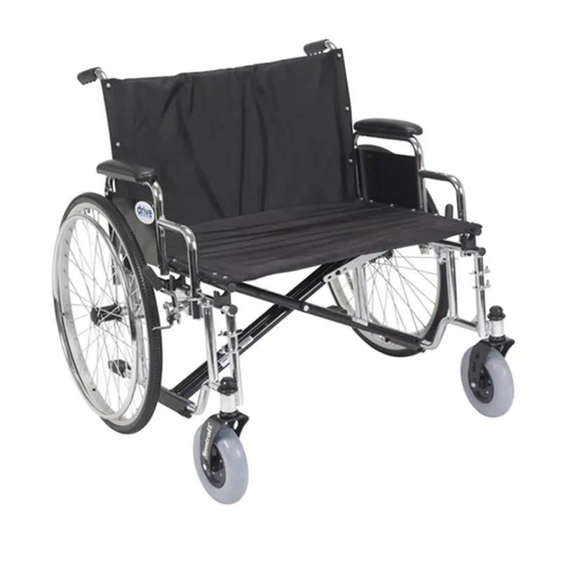Sentra EC Heavy Duty Extra Wide Wheelchair, Detachable Desk Arms, 28" Seat - 1 Each