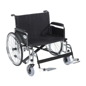 Sentra EC Heavy Duty Extra Wide Wheelchair, Detachable Full Arms, Swing away Footrests, 26" Seat - 1 Each